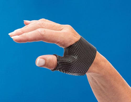 Thumb post splint (sommerfugleskinne) Orfit Black, micro perf. 1,6mm., 