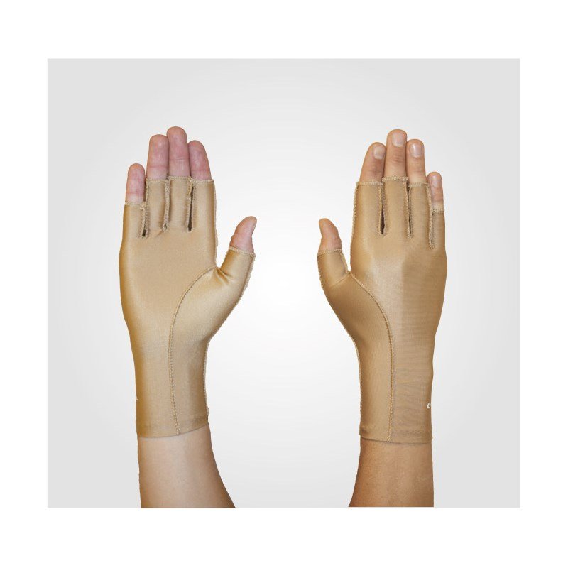 Bilateral demhandske med let tryk (3/4 finger)