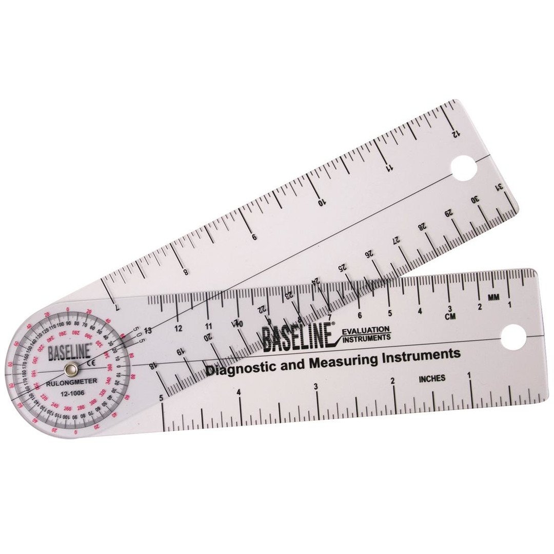 Plastgoniometer 360  gradinddeling 1  skala 15 cm