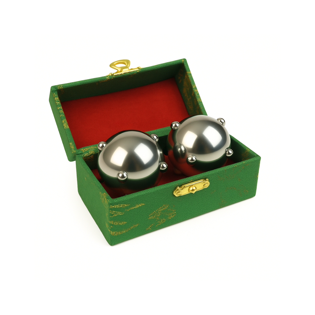 Therastar QiGong-kugler i metal med massageknopper 4 cm 